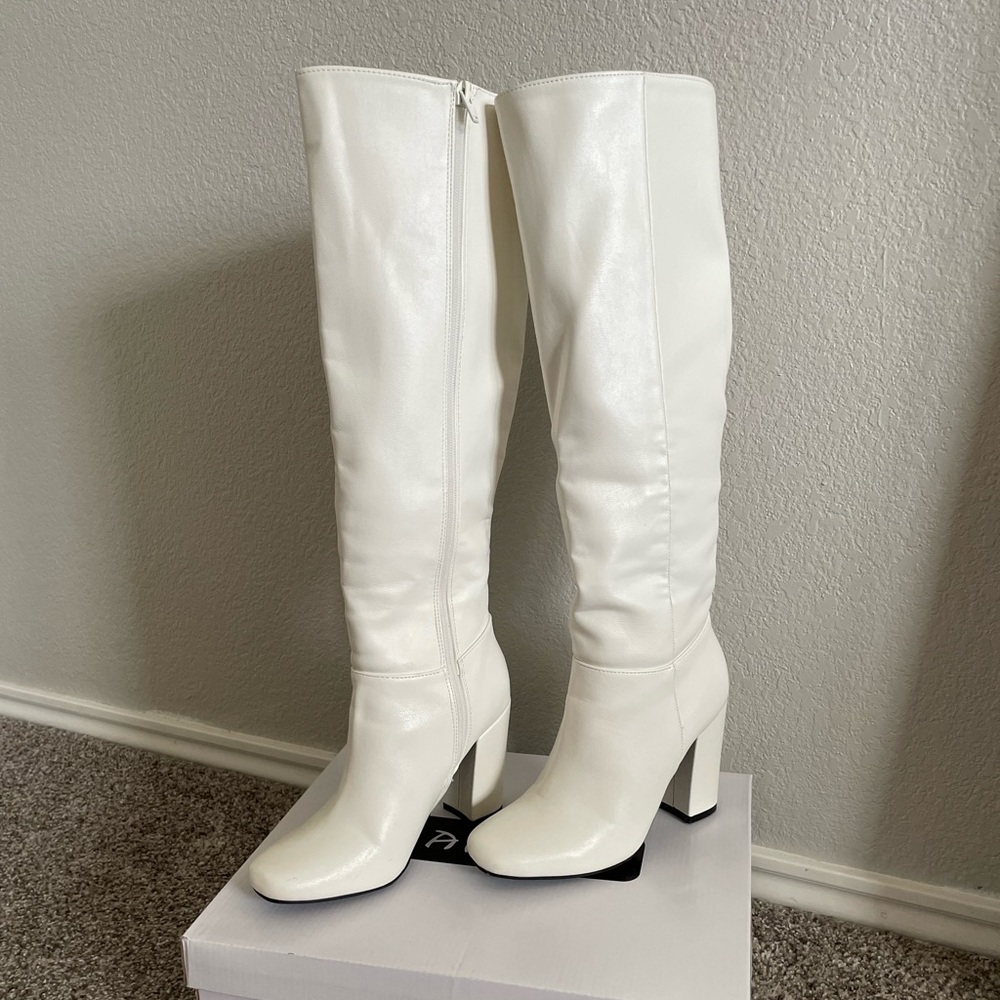 Leather White Boots